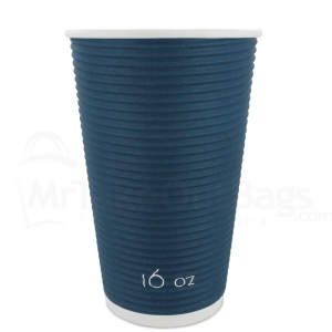 blue disposable coffee cups