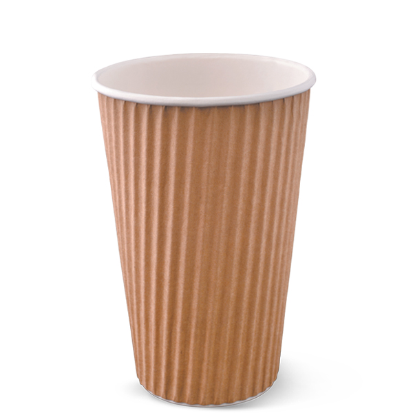 16 oz Disposable Coffee Cups | Brown Kraft Paper Cups | MrTakeOutBags