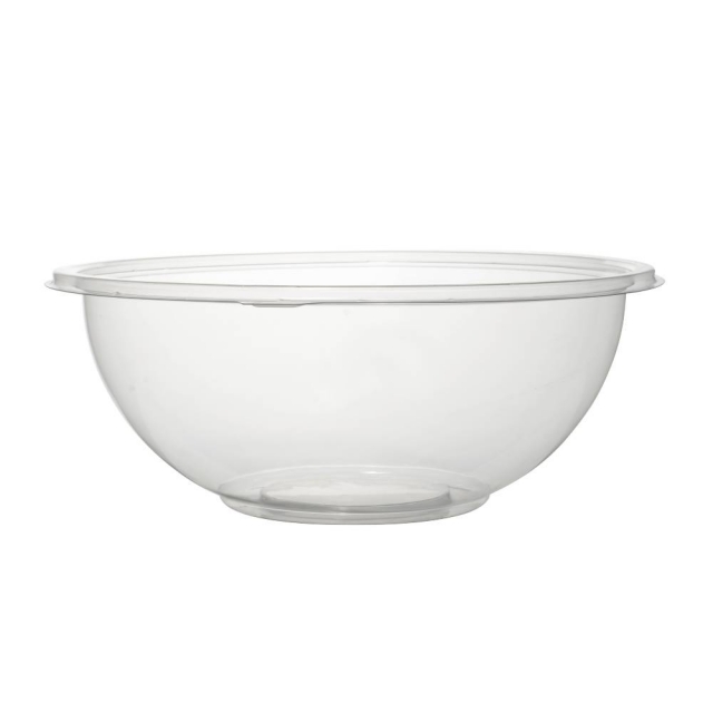 48 oz. Round Clear PET Salad Bowl