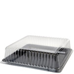 14 in. X 14 in. SQUARE DOME PETE LID fits the Black 14 in. Square Tray