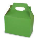 Apple Green Pinstripe Gable Boxes - 8 x 4-7/8 x 5-1/4"
