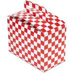 Red Checkered Pattern Disposable Lunch Boxes - 8.875 x 5 x 6.75 in.