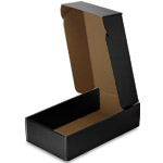 Black Linen Corrugated Mailer Boxes - 7-1/4 x 13-3/8 x 3-1/2 in.