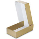 Gold Linen Corrugated Mailer Boxes - 7-1/4 x 13-3/8 x 3-1/2 in.