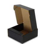 Black Linen Corrugated Mailer Boxes - 7-5/8 x 8 x 3-1/4 in.