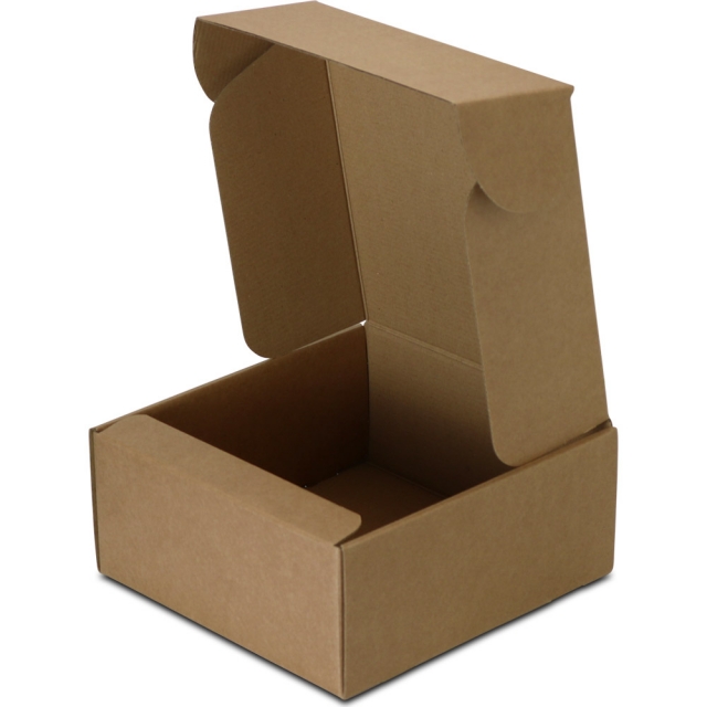 Natural Brown Kraft Corrugated Mailer Boxes - 8-3/4 x 9 x 4 in.