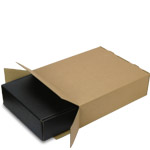 Natural Brown Kraft Protective Shipping Cover for - BF3 Corrugated Mailer Boxes - 12 x 14 x 4 in.