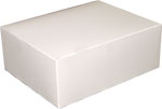 Large Gloss White Paperboard Lunch Boxes - 9.5 x 7.5 x 3.625"