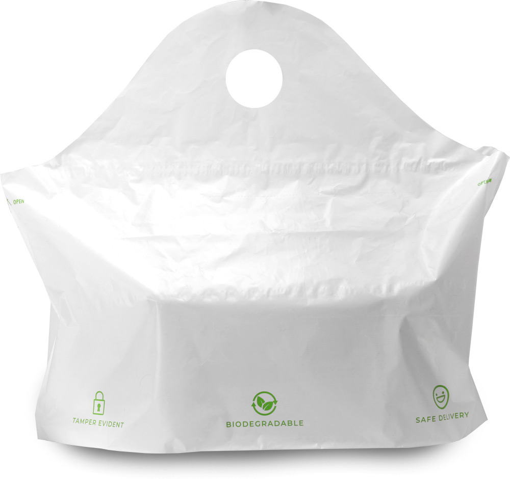Seal 2 Go - Biodegradable Tamper Evident Plastic Takeout Bags - 18 x 16 ...