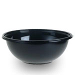 Sabert 160 oz. Large Black Round Bowl