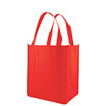 Red Reusable Grocery Bag w/ handle - 12 x 8 x 13 in.