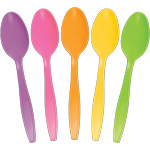 Ice Cream and Dessert Spoons in Assorted Colors