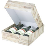 Barn Wood Three Bottle Wine Gift Box