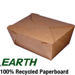 Bio-Plus EARTH Recycled Paperboard Take Out Boxes - EARTH Boxes