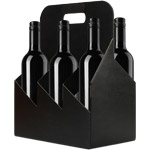 Black, 6 bottles Wine Carrier (750ml bottles)