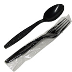 Black Heavy-weight Cutlery