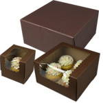 Chocolate Brown Cupcake Boxes - 100% Recycled Material