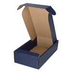 Navy Blue Linen Corrugated Mailer Boxes - 7-1/4 x 13-3/8 x 3-1/2 in.