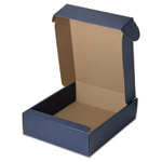 Navy Blue Linen Corrugated Mailer Boxes - 11 x 3-1/2 x 13-3/8 in.