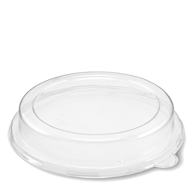 Clear Plastic Lid for 16 oz. Compostable Fiber Bowls