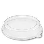 Clear Plastic Lid for 32 oz. Compostable Fiber Bowls