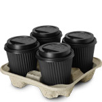 4 Cup Drink Carrier Tray - Molded Paper