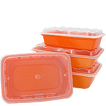 Orange Meal Prep Containers / Plastic Takeout Containers