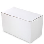 Large White Matte Economy Lunch Boxes - 10 x 5 x 5.5"
