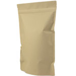 Kraft Coffee Stand Up Pouch with Zip-seal 16 oz.