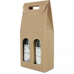 Tawny Textured Rib 2-Bottle Wine Carrier
