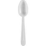 White Ice Cream Soda and Parfait Spoons - Polypropylene - 6 in.