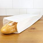 White Paper Bags for Bread / Bakery - 8.5 x 4.5 x 14 in.