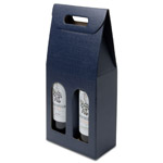Navy Blue Two Bottle Wine Carrier Boxes