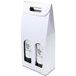 White Two Bottle Wine Carrier Boxes