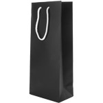 Black Euro-tote Wine Bags / Gift Bags with White Rope Handles
