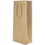 Natural Kraft Euro-tote Wine Bags / Gift Bags with Natural Kraft Colored Rope Handles