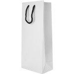 White Euro-tote Wine Bags / Gift Bags with Black Rope Handles