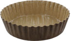 8 oz. FLUTED Round Baking Cup, with XP Grease Barrier Coating on Kraft Paper - 4.63 x 1.19"